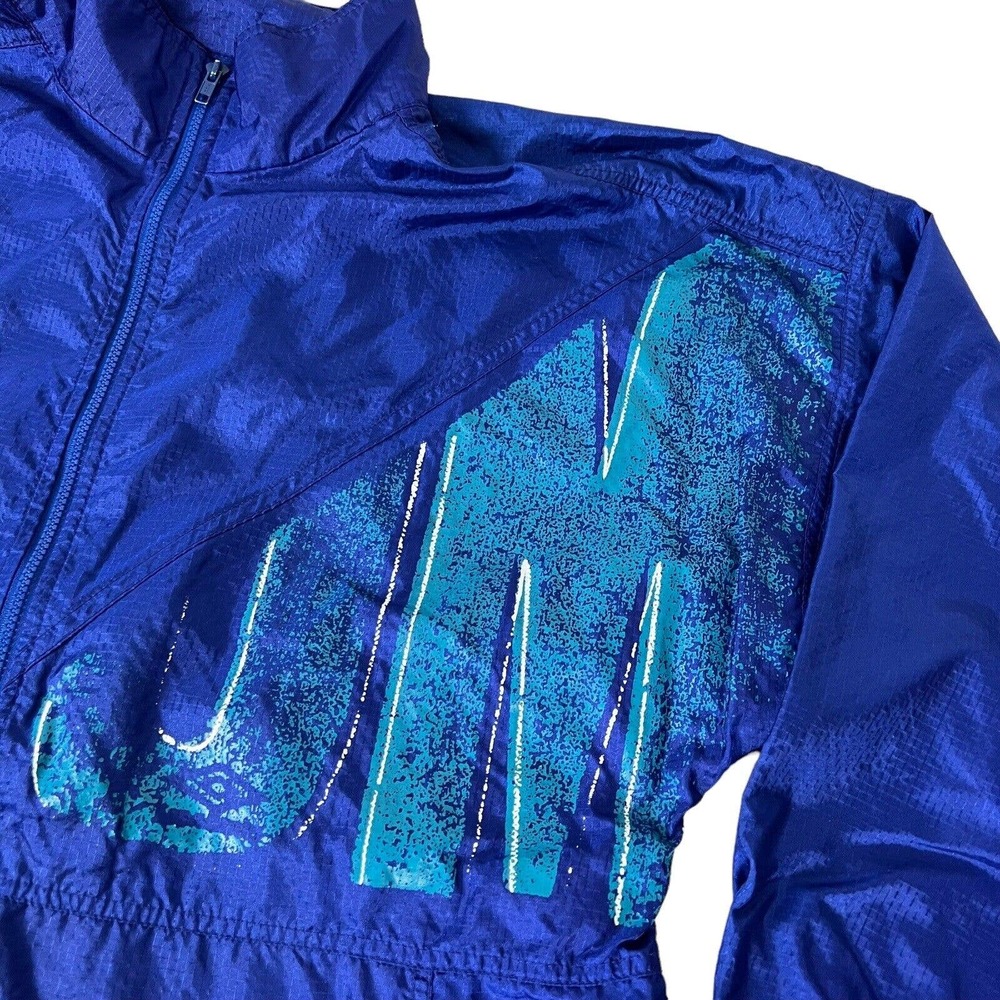 Vintage Umbro Jacket Adult Large Blue Windbreaker Lightweight Breathable Men L - Picture 3 of 13